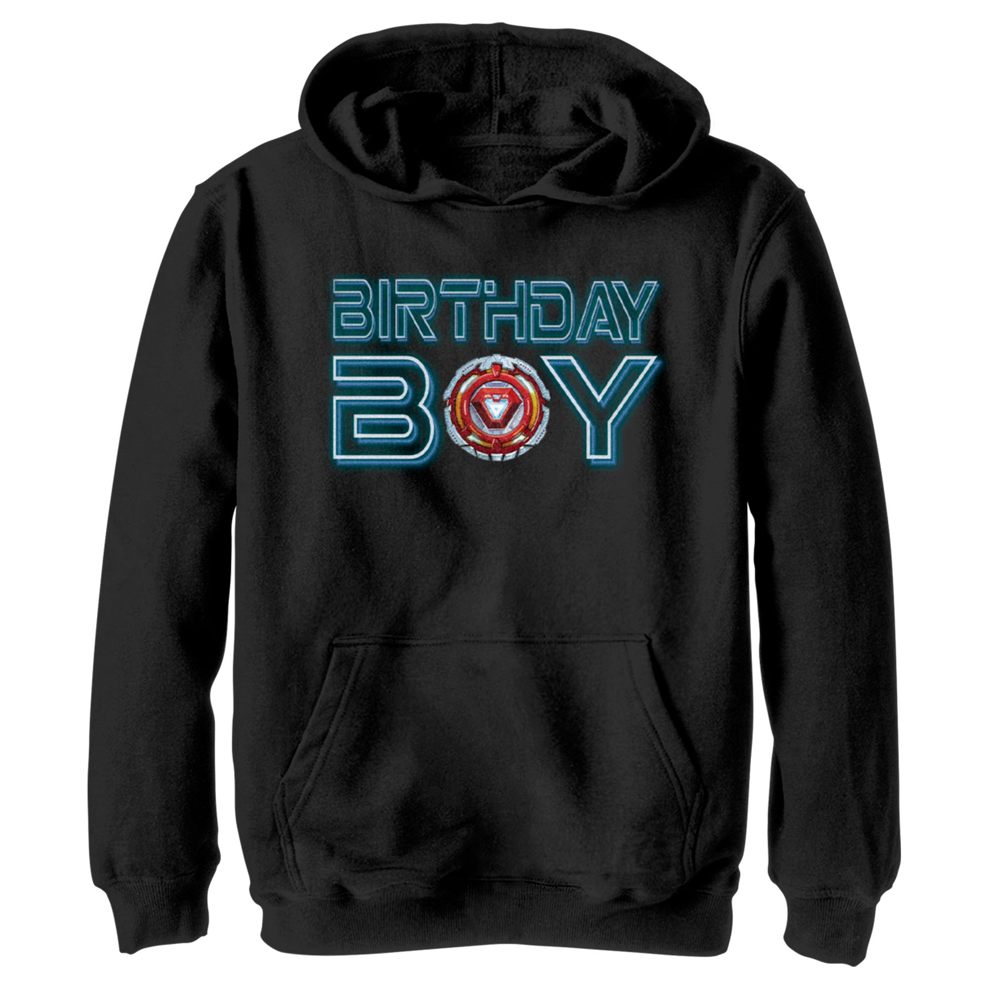 Boy’S Marvel Birthday Boy Iron Man Core Pull Over Hoodie