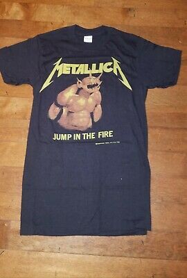 Metallica Vtg Original 1984 Jump In The Fire T-Shirt