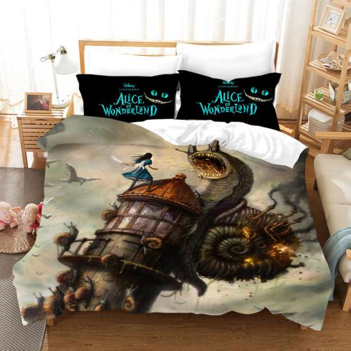 Alice In Wonderland 17 Duvet Cover Pillowcase Home Decor 3D Bedding Set