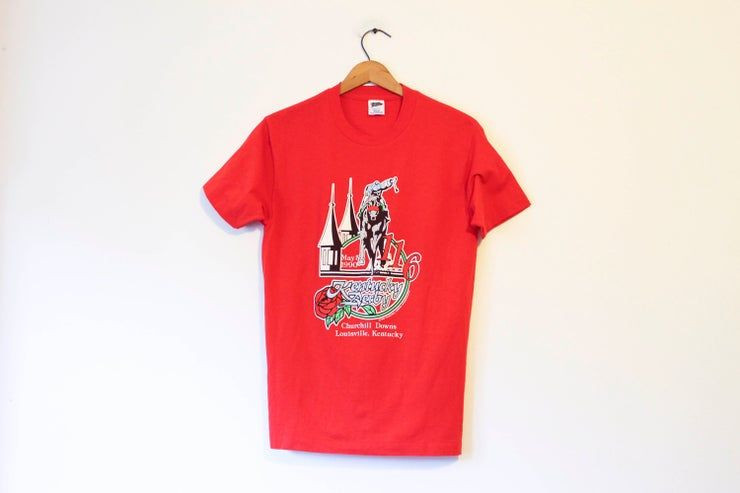 Vintage Red 1990 Kentucky Derby Horse Shirt