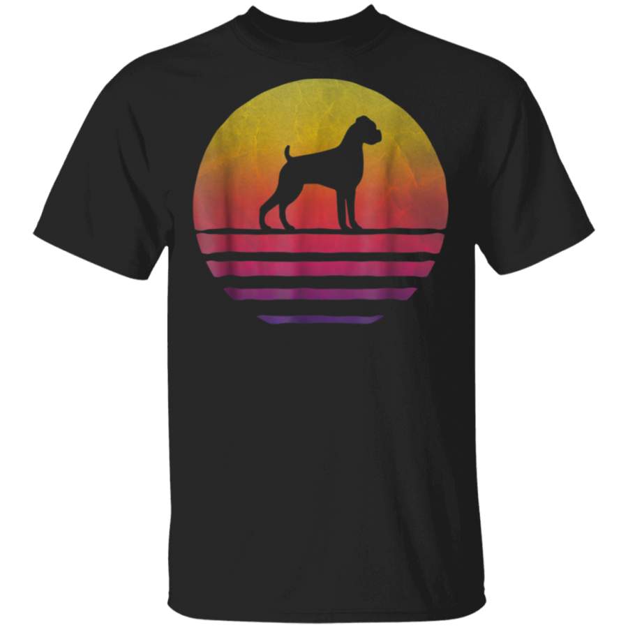 Boxer Dog Tshirt Retro Vintage 70s Silhouette Breed Gift