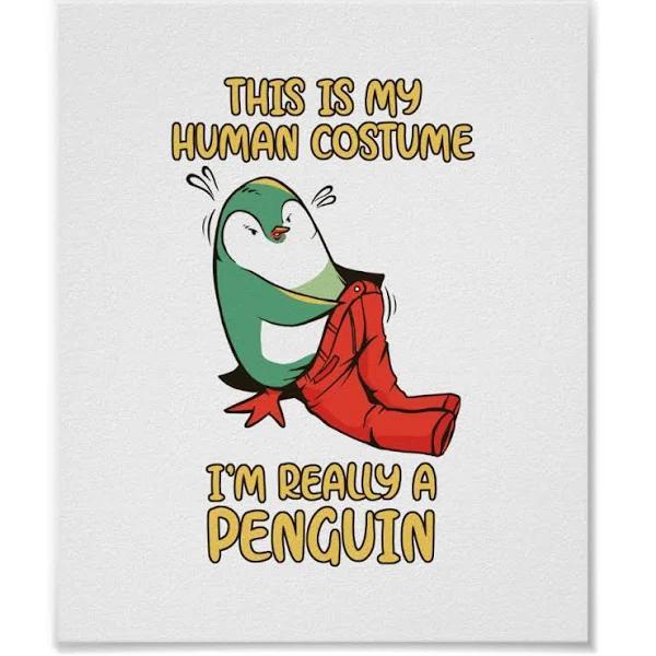 Human Costume Penguin Poster