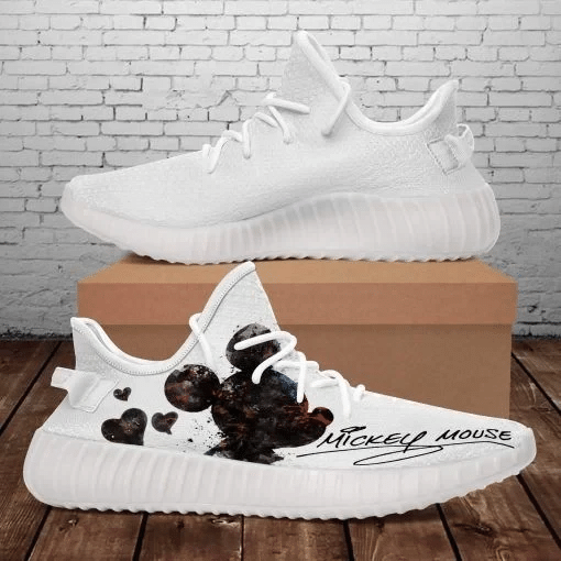 White Mk M*Ckey Signature Yeezy Ez Shoes