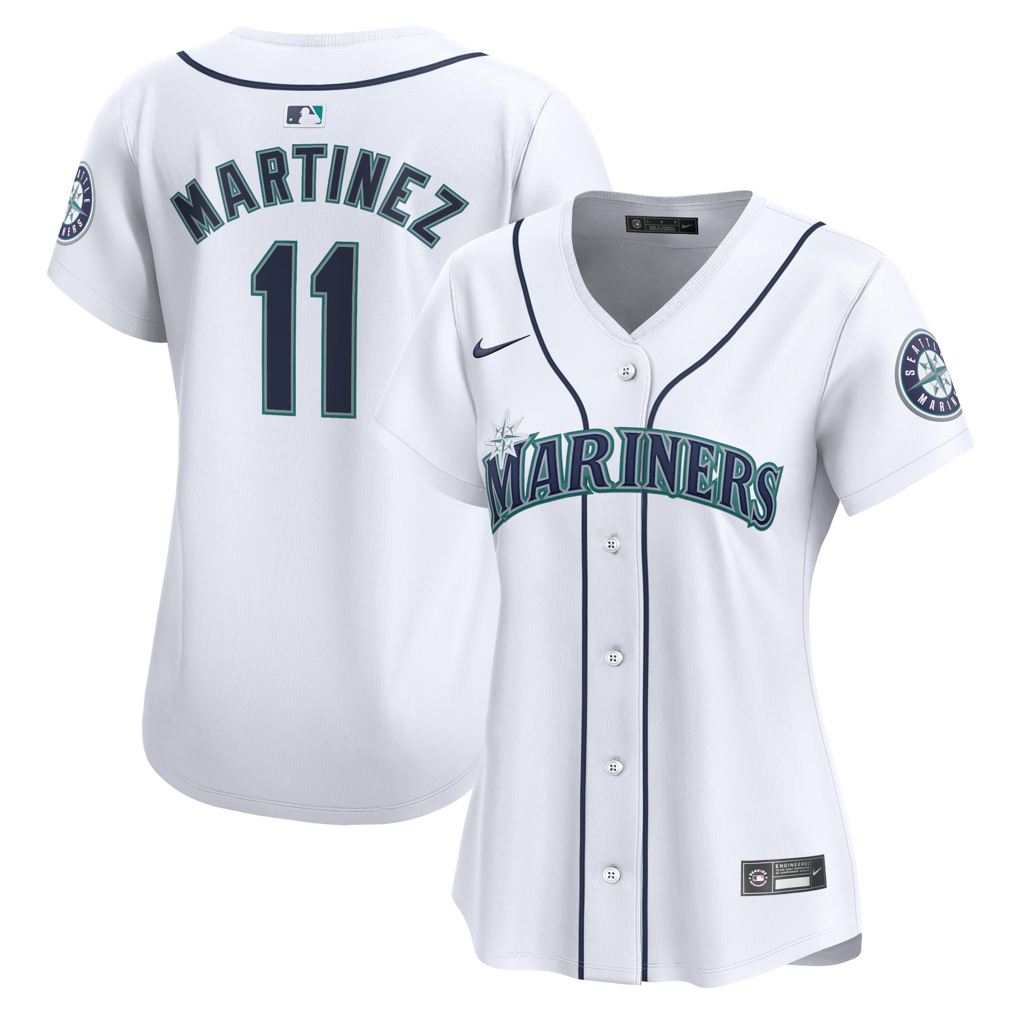 Edgar Martinez Seattle Mariners Women's Home Limited Player Jersey – White