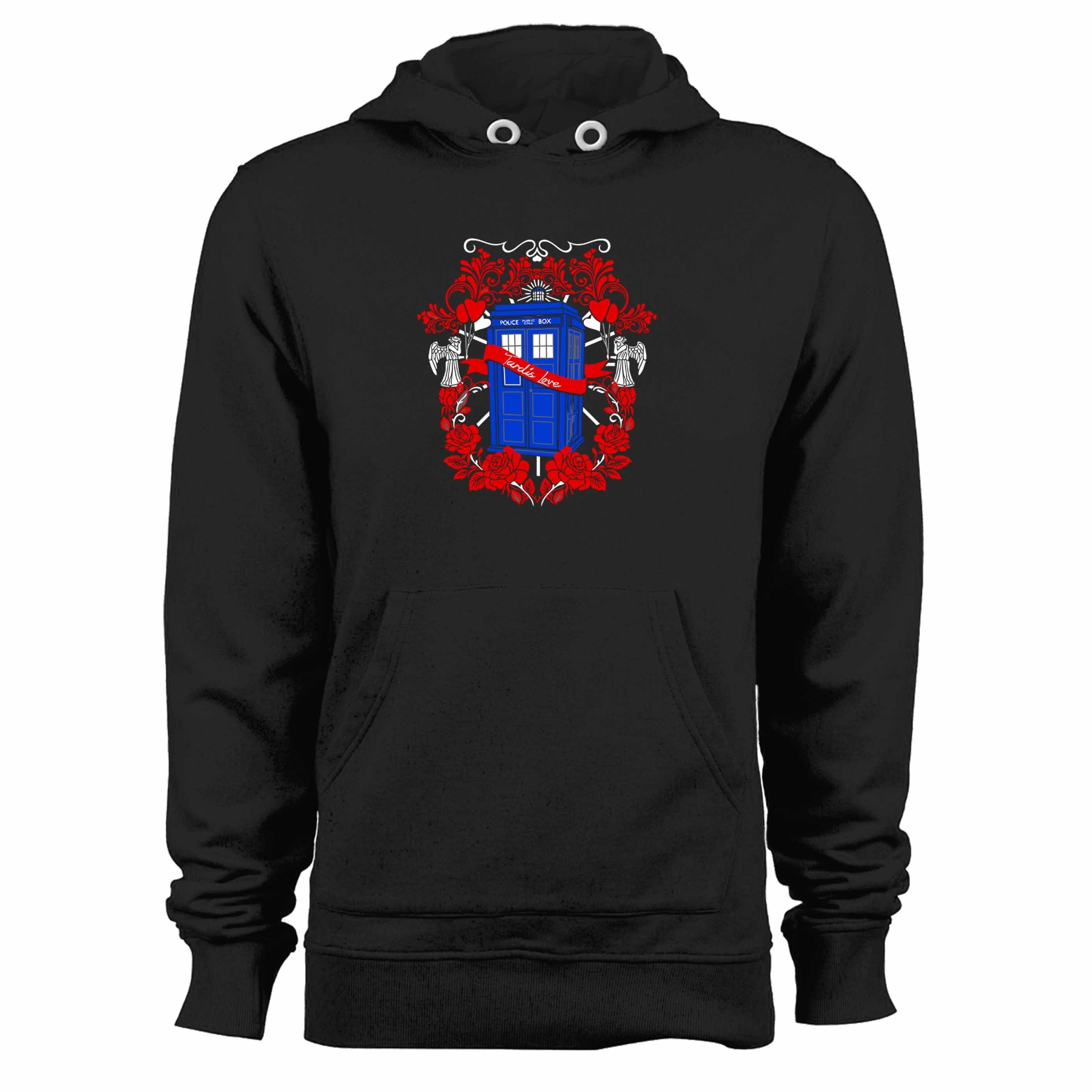 tardis love flower Unisex Hoodie