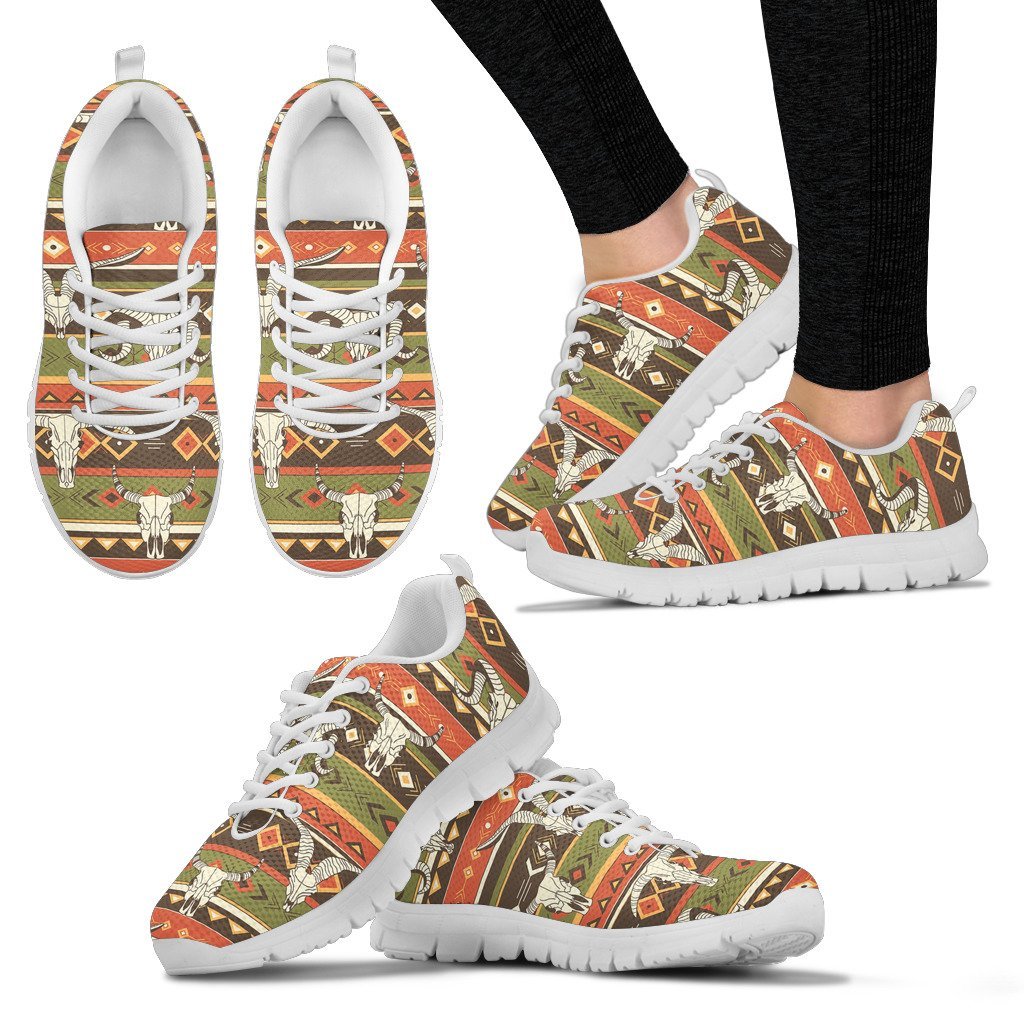 American Indian Skull Animal Women Sneakers