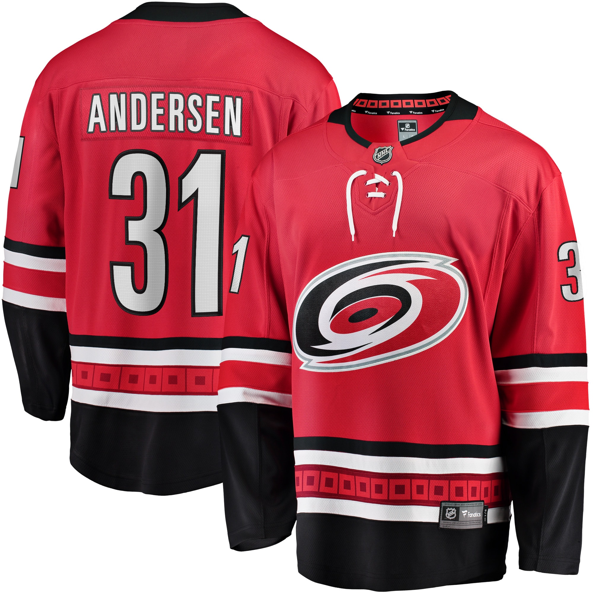 Frederik Andersen Carolina Hurricanes Branded Alternate Breakaway Player Jersey – Red