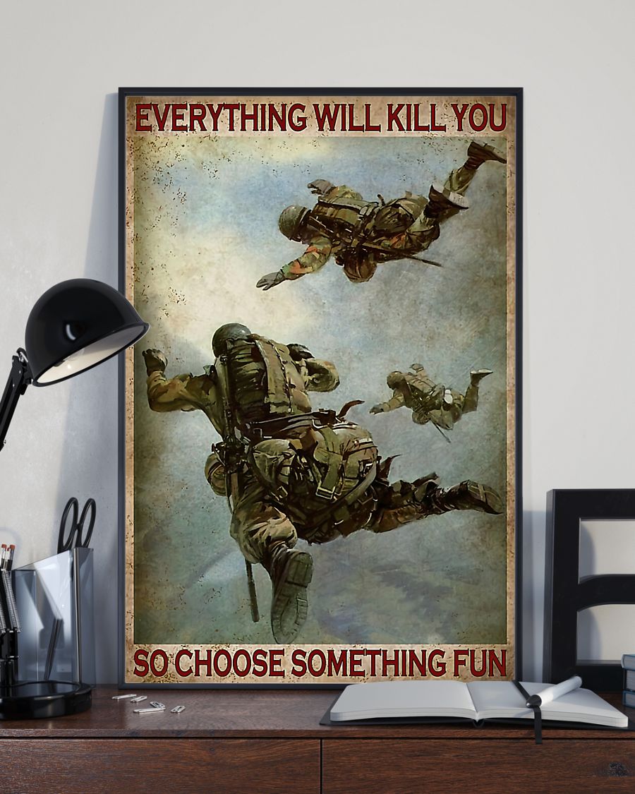 Professions Poster – Veteran – Choose Something Fun Vertical Canvas And Poster | Wall Decor Visual Art
