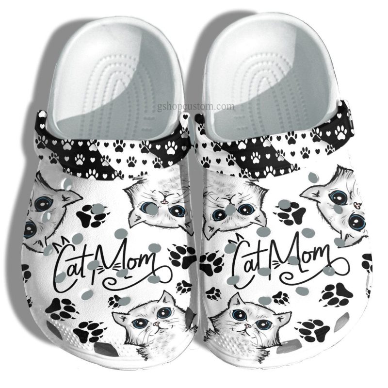 Cat Mom Shoes – Cat Paw Cat Lover Shoes Croc Clogs Gift Mother Day