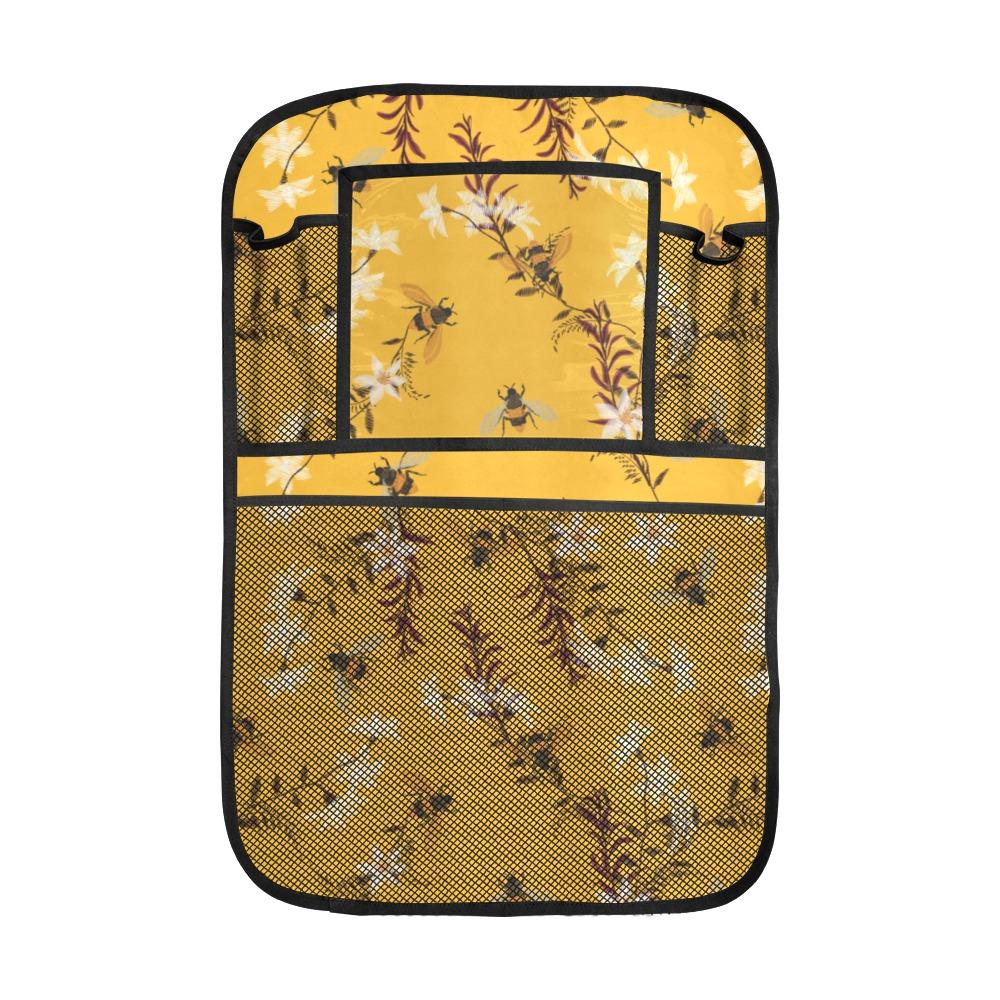 Bee Flower Pattern Car Seat Back Organizer