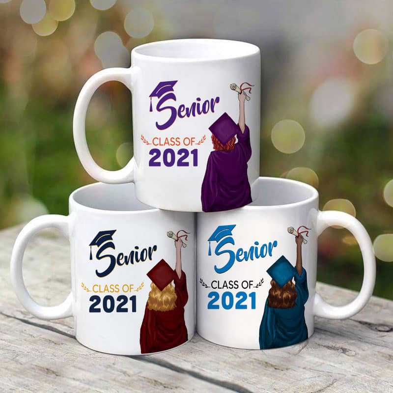 Senior Class Of 2021 Hat Personalized Mug