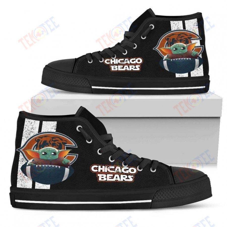 Mens Womens Chicago Bears High Top Canvas Shoes Nice And Comfortable TMT364