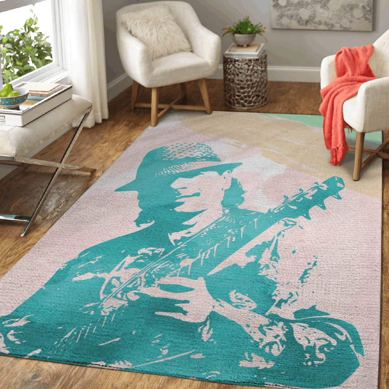 Carlos Santana – Music Artists Art For Fans Area Rug Carpet