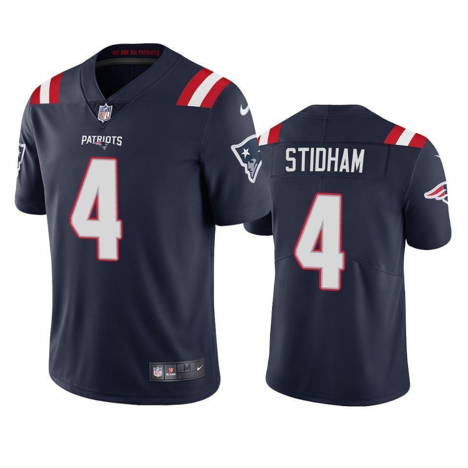 New England Patriots Jarrett Stidham Navy 2021 Vapor Limited Mens 3D Jersey