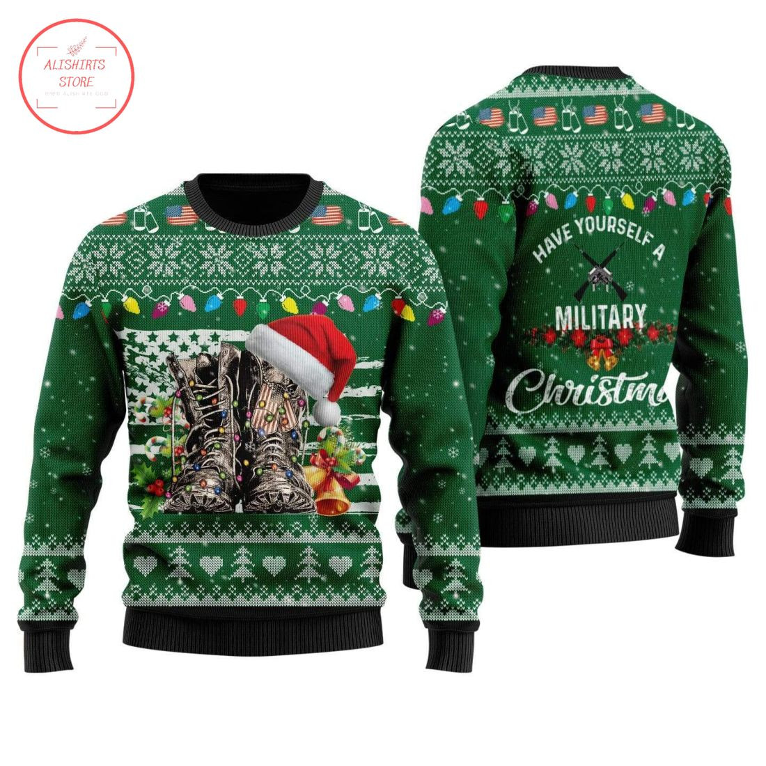 Soldiers Have Yourself A Military Christmas For Veterans Ugly Sweater