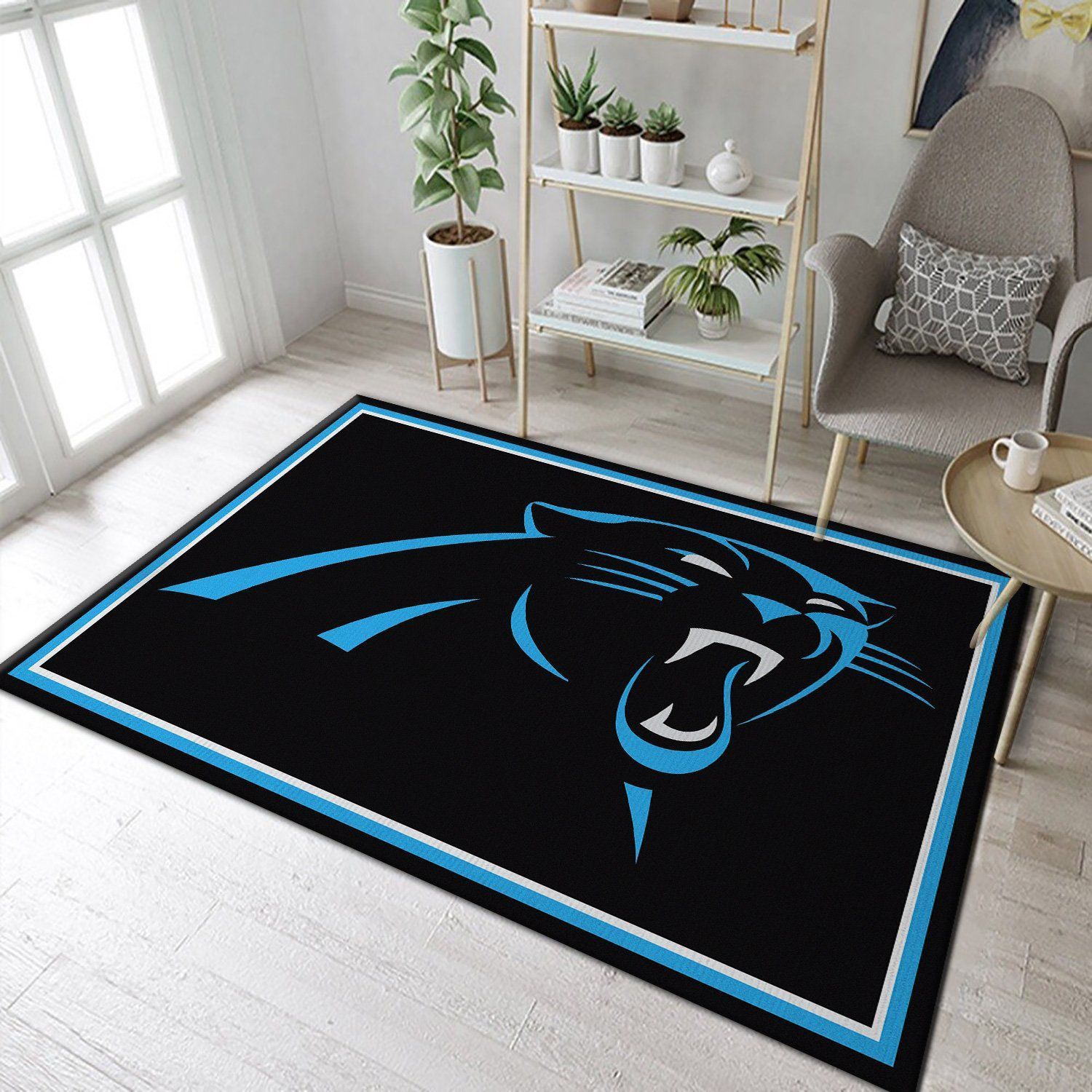 Carolina Panthers rug Football rug Floor Decor The US Decor