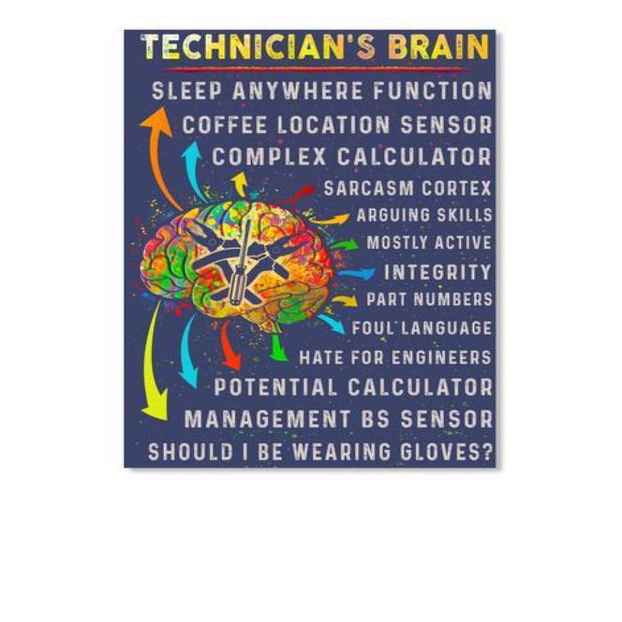 Technician’s Brain Knowledge Special Custom Design Peel & Stick Poster