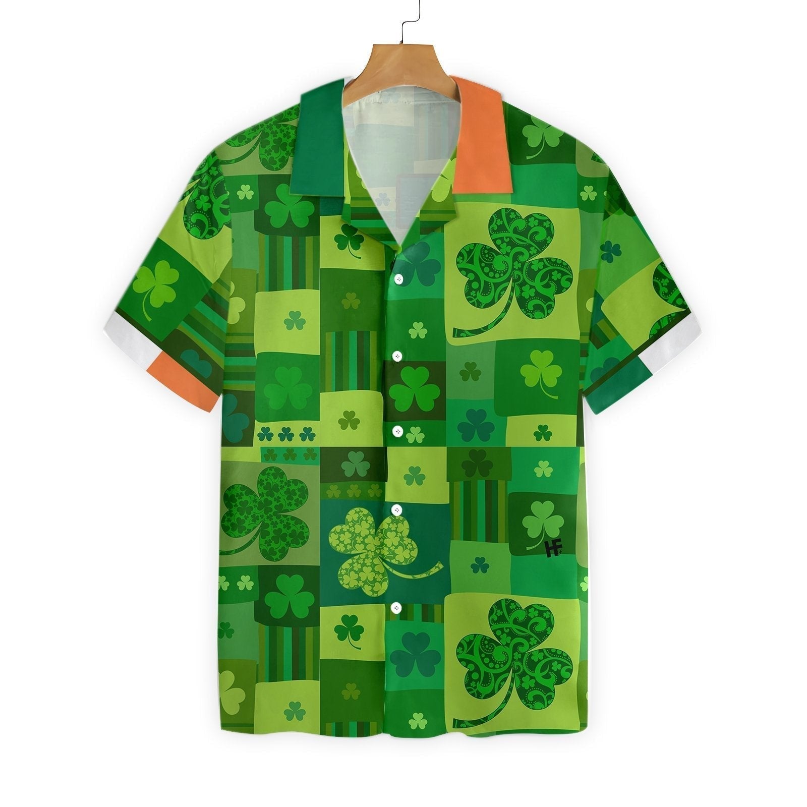 St Day Hawaiian Shirt Lucky Four Leaf Clover Pattern Aloha Ha4907