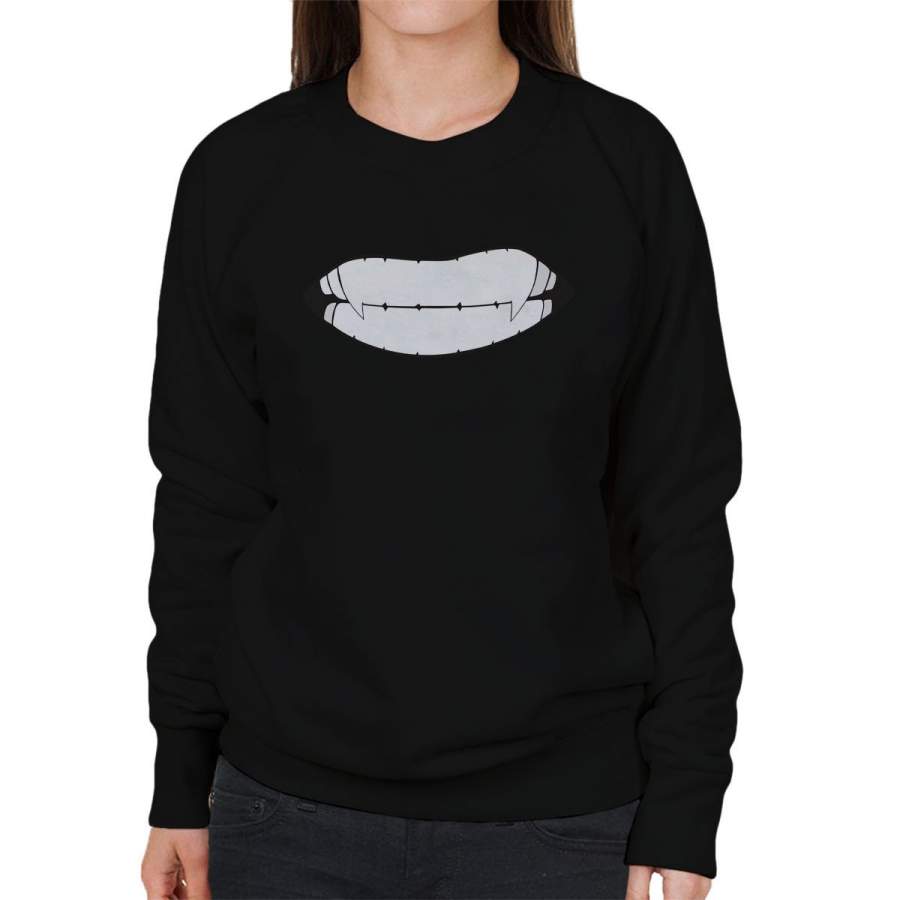 Japanese Manga Vampire Teeth Baring Women’s Sweatshirt
