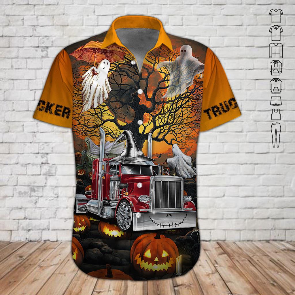 Trucker Uniform Hawaii Shirt For Men Women Ha37601