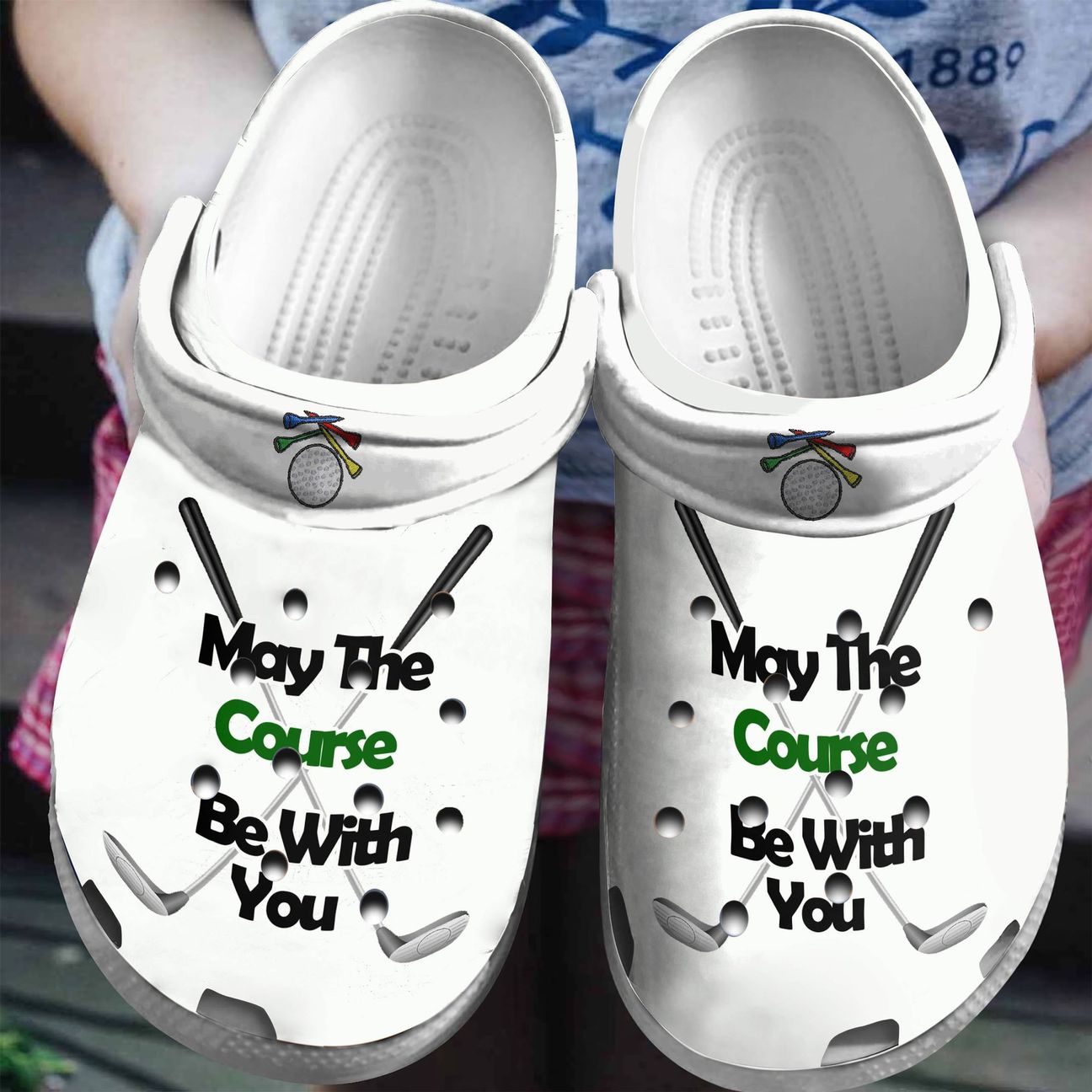 Golf Personalized Clog, Custom Name, Text, Color, Number Fashion Style For Women, Men, Kid, Print 3D May The Course Be With You