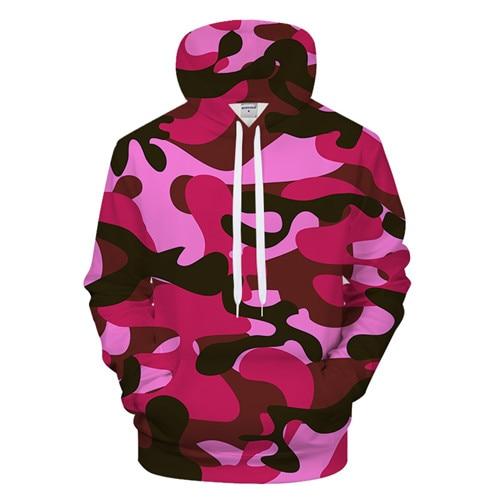 Bright Pink Camo Hoodie