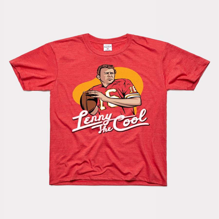 Lenny The Cool Len Dawson Vtg Red T-Shirt