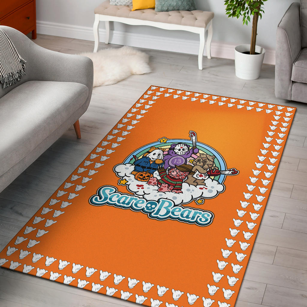 Halloween Area Rug | Cartoon Scare Bears Cosplay Horror Villains Rugs Home Decor