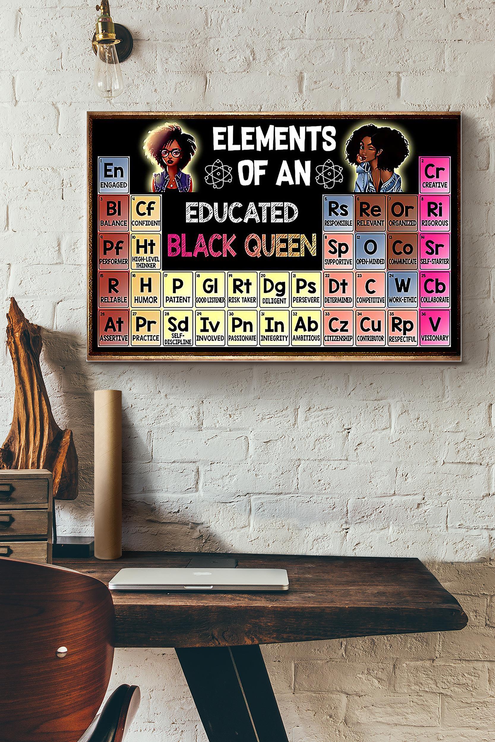 Elements Of An Educated Black Queen (Unframed) Poster