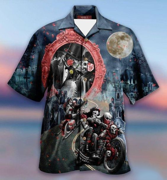 Wedding Of Skull Hawaiian Shirt Pre11578