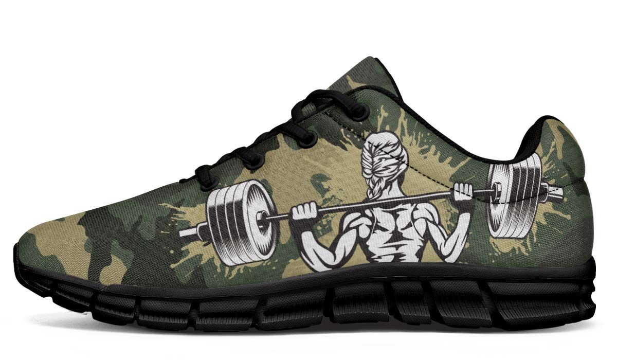 Camo Weights Strong Girl Breathable Sneakers Custom Shoes V89