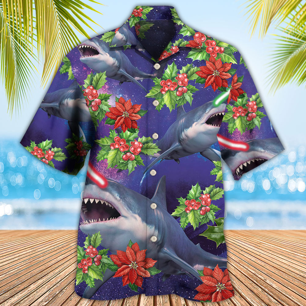 Shark Funny With Xmas Amazing Style Hawaiian Shirt