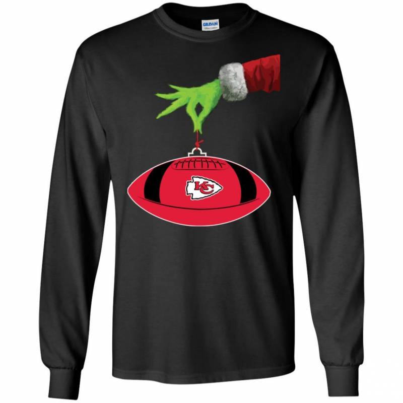 Grinch Hand Holding Kansas City Chiefs Funny T Shirts