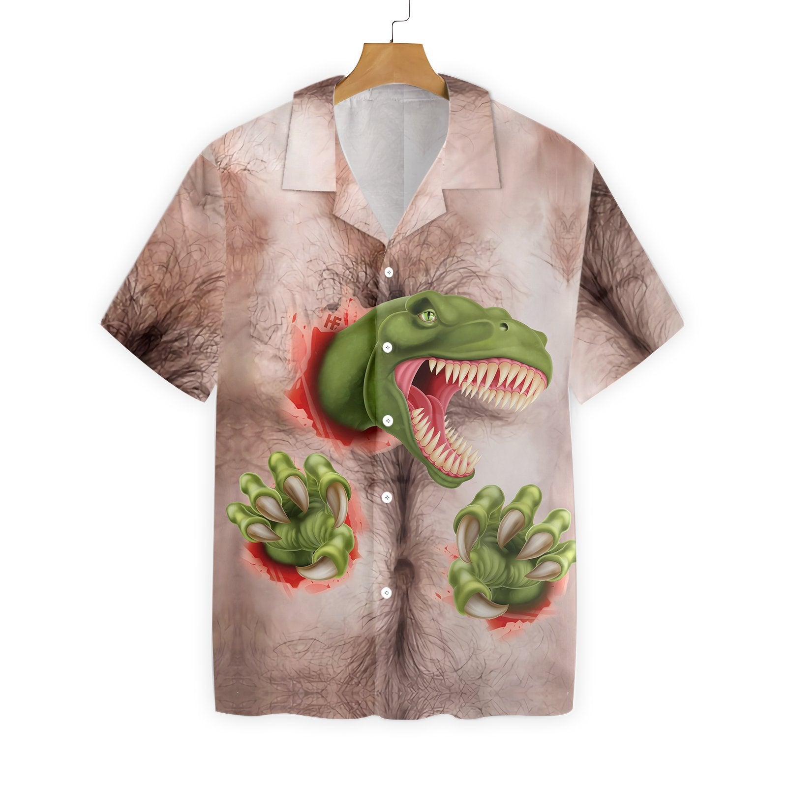 Dinosaur Aloha Shirt Carnivore From The Inside Costume Hawaii Ha87540