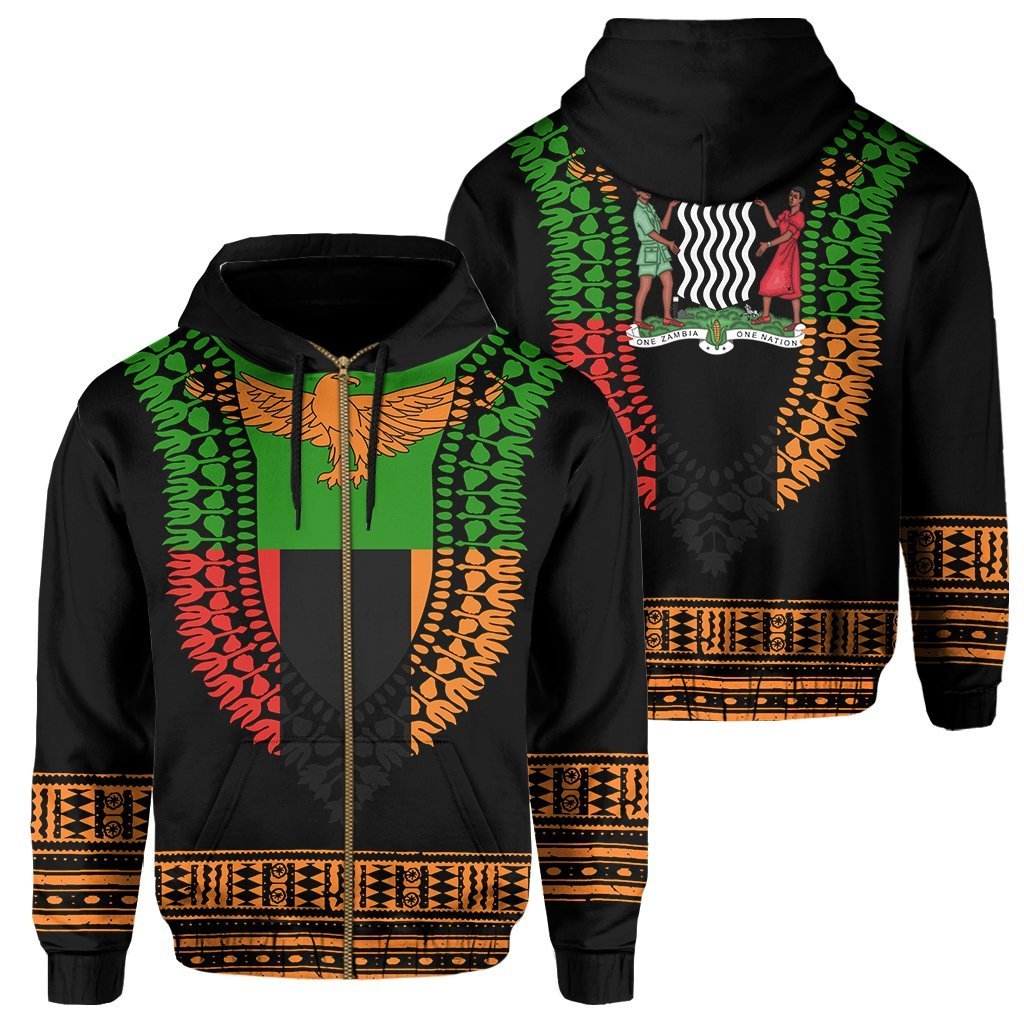 Greek Life Hoodie – Zambia Dashiki Style Zip Hoodie