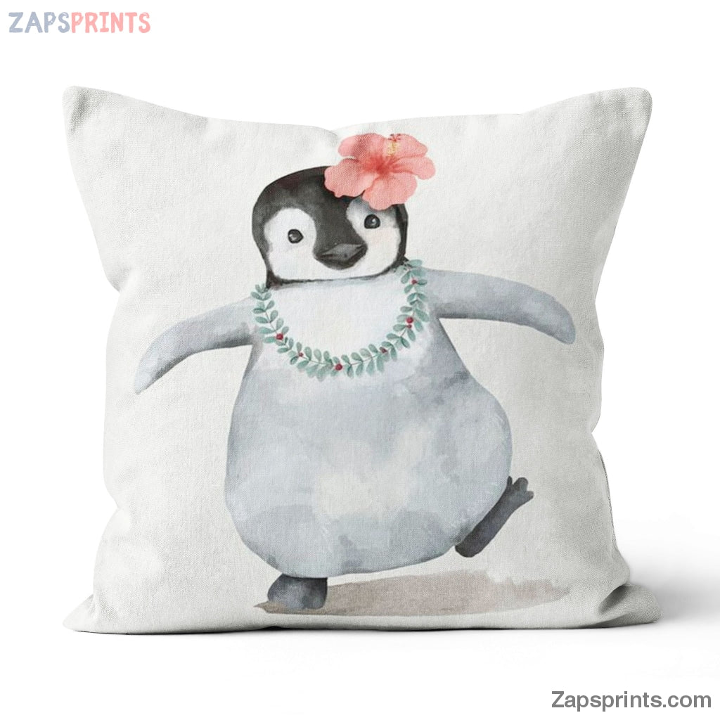 Penguin Custom Canvas Pillow Hawaii Penguin – Canvas Pillow