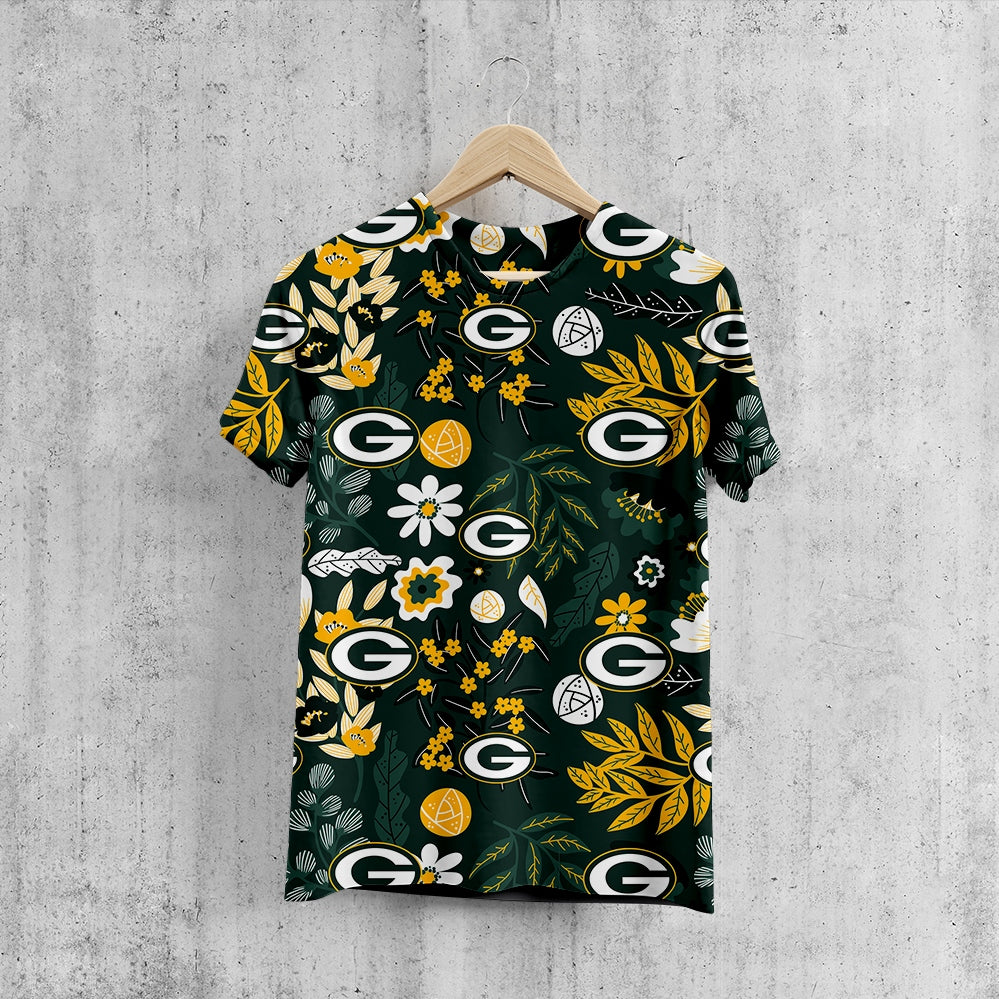 Green Bay Packers Aloha Hawaiian T-Shirt