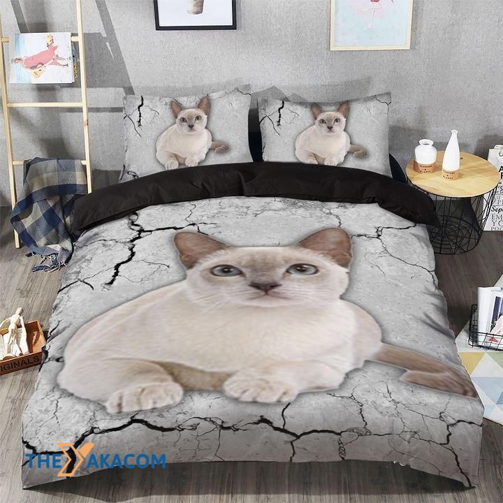 Tonkinese Cat We Are Love Animal Set Comforter Duvet Cover With Two Pillowcase Bedding Set