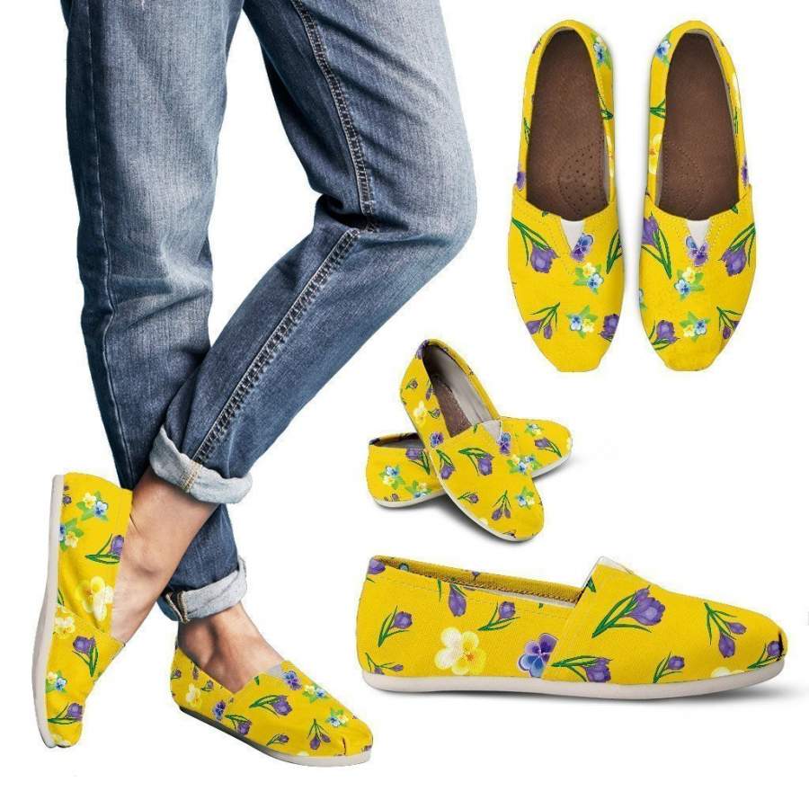 Yellow Flower Women’s Casual Shoes