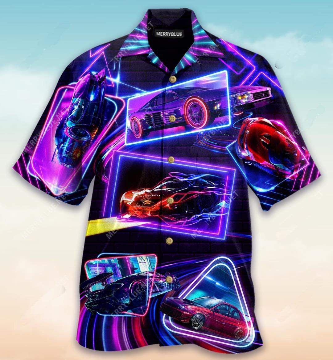 High quality Glowing Racing Car Hawaiian Aloha Shirts