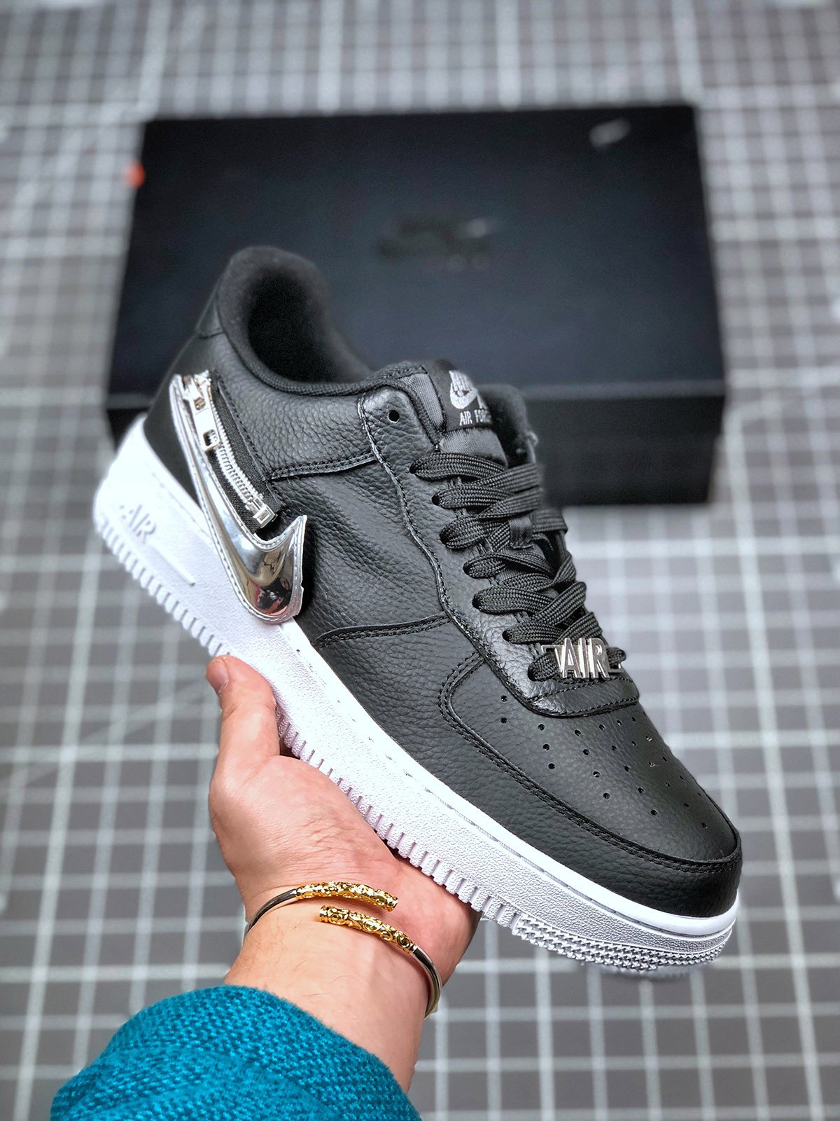 Nike Air Force 1 Low Zip Swoosh Black CW6558-001 5340366