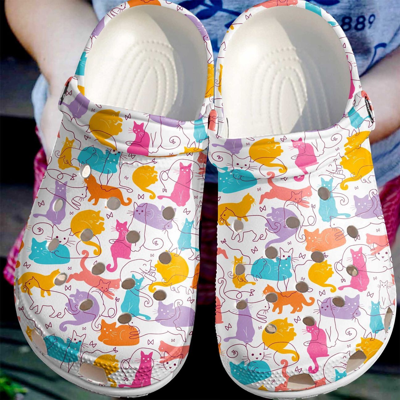 Cat Personalized Clog, Custom Name, Text Colorful Kittens, Fashion Style For Women, Men, Kid, Print 3D