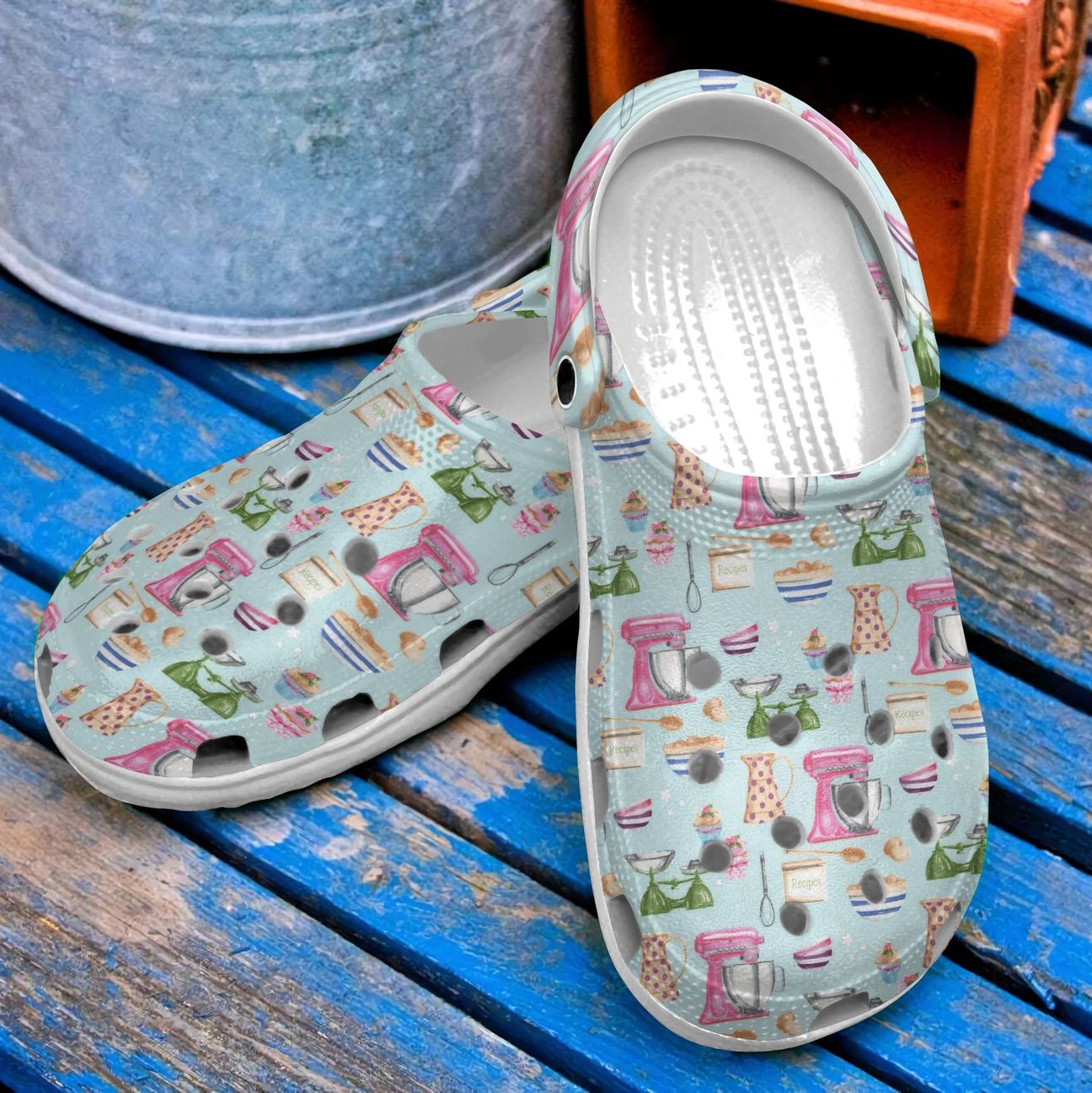 Baking Personalized Clog, Custom Name, Text, Color, Number Fashion Style For Women, Men, Kid, Print 3D Baking Pattern