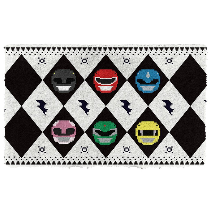 Waybackapparel Mighty Morphin Power Ranger White Ugly 3D Doormat