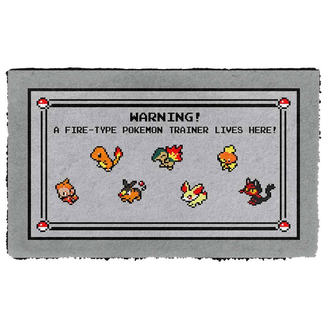 Alohazing 3D Pkm Fire Type Trainer Doormat