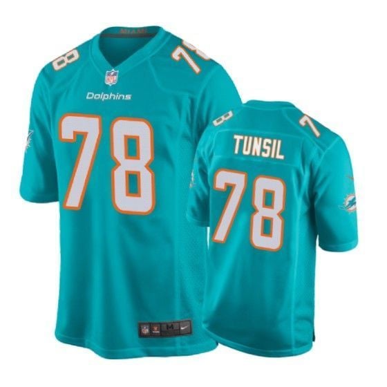 Dolphins Laremy Tunsil Game Aqua Mens Jersey