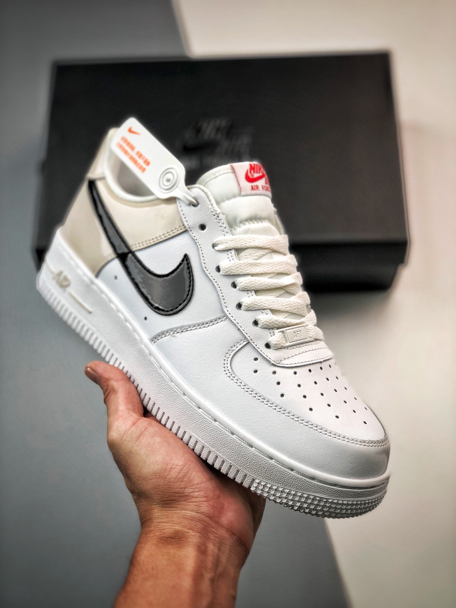 Nike Air Force 1 Low Patent Swoosh Light Iron Ore DQ7570-001 5340521