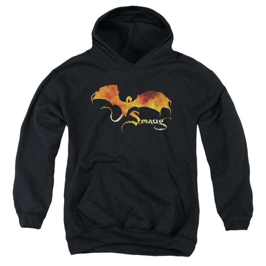 The Hobbit Smaug On Fire Youth Hoodie (Ages 8-12)