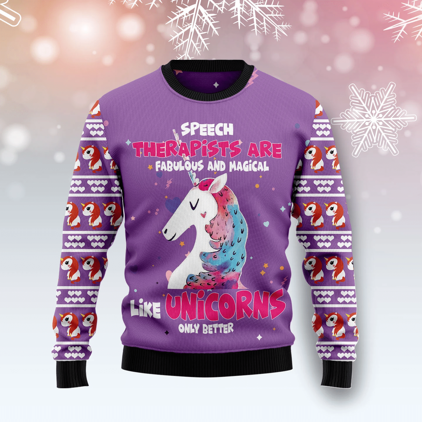 Unicorn Magical Christmas Ugly Sweater