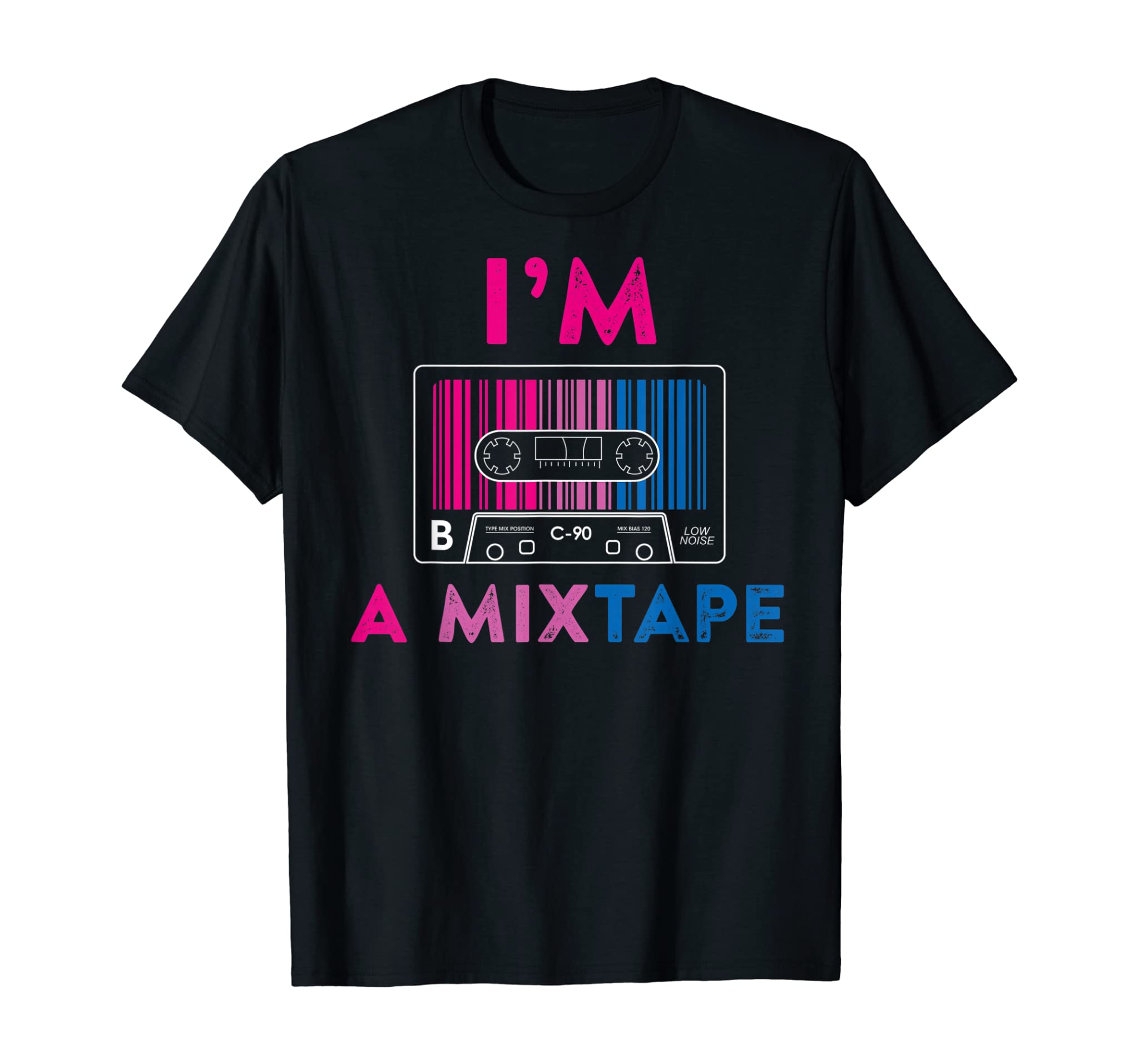 Bisexual Pride Flag Mixtape Men Women Gay Lesbian Lgbt T-Shirt